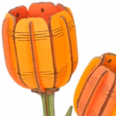 Robotime Orange Tulip / Orangefarbene Tulpe