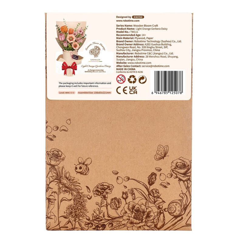 ROWOOD Hellorange Gerbera