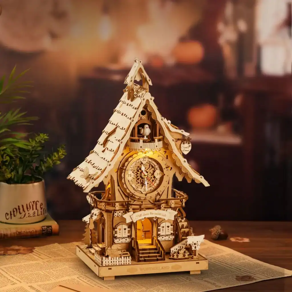 ROKR Kuckucksuhr Mechanisches 3D-Holzpuzzle