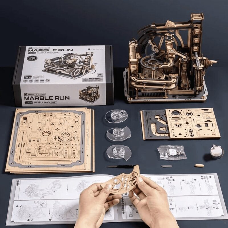 Set – ROKR Murmelbahn Night City 2.0 + Link Pack + Marble Spaceport