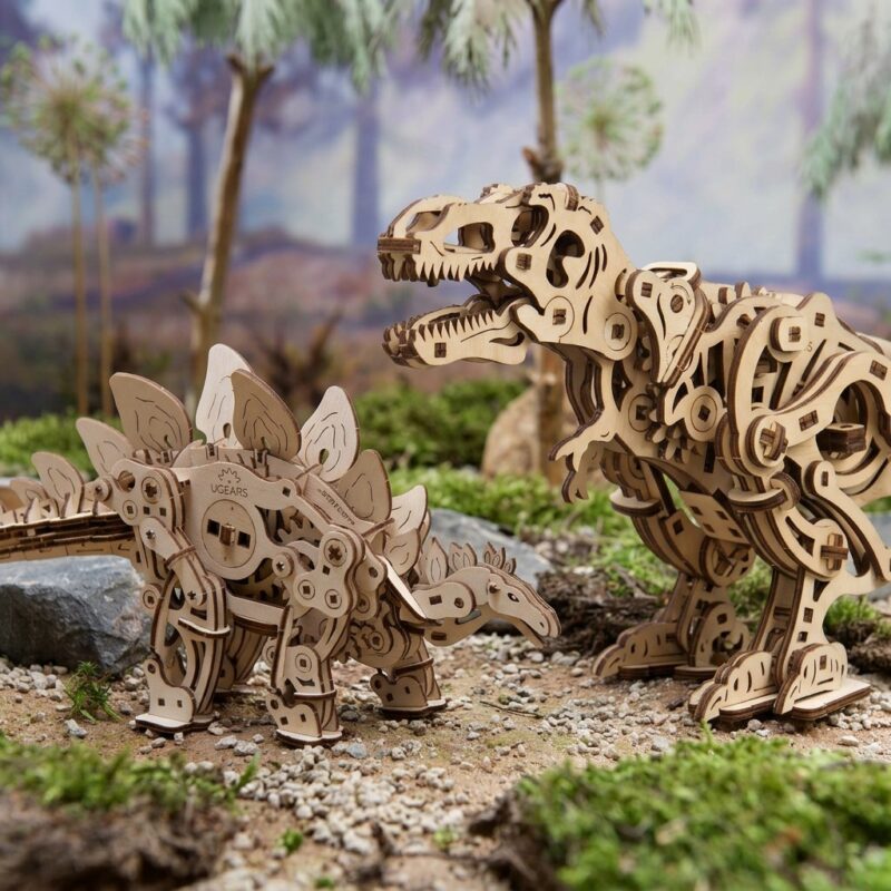 Ugears Modellbausatz Stegosaurus + Tyrannosaurus Rex