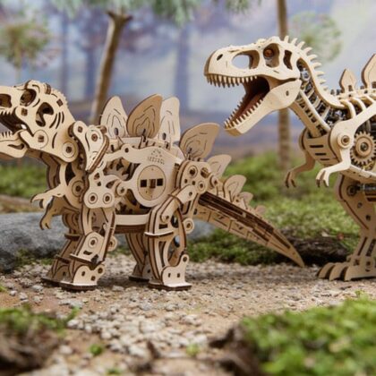 Ugears Modellbausatz Stegosaurus + Tyrannosaurus Rex