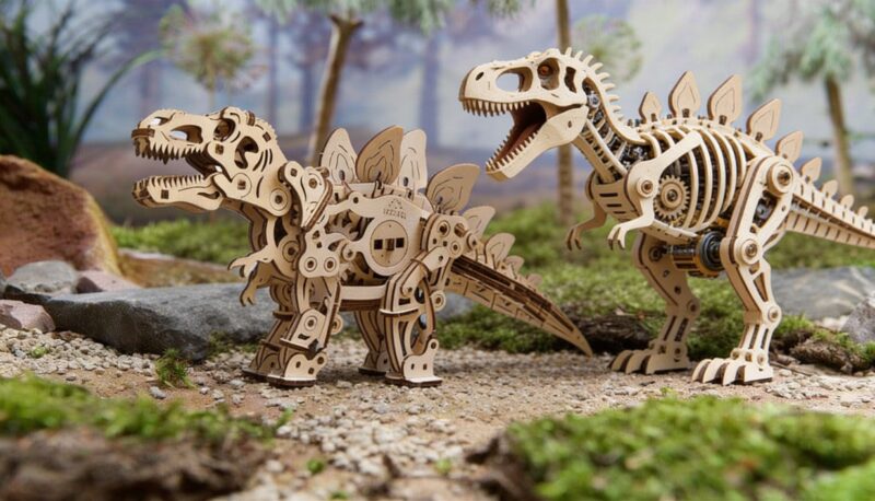 Ugears Modellbausatz Stegosaurus + Tyrannosaurus Rex